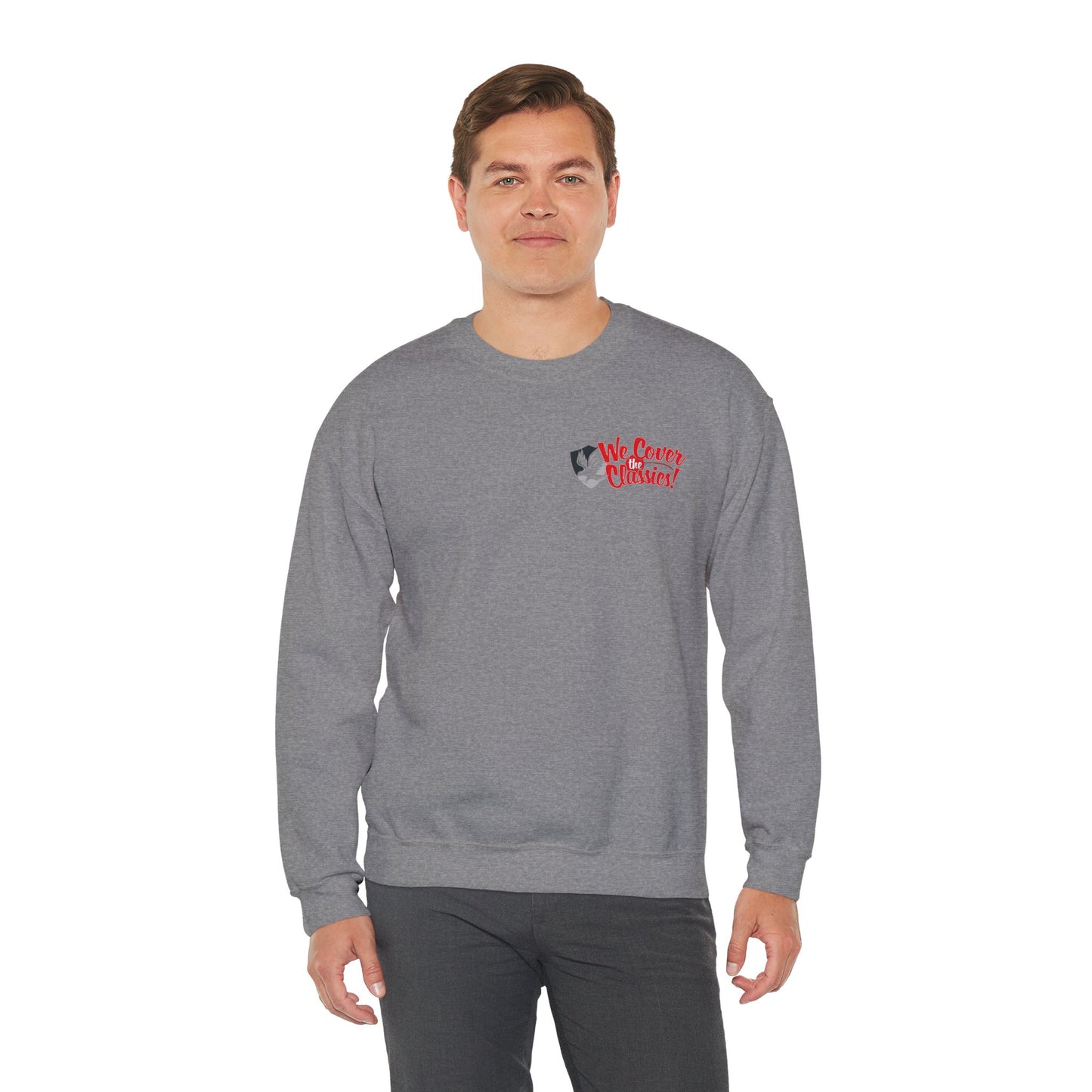 "We Cover the Classics" Unisex Heavy Blend™ Crewneck Sweatshirt